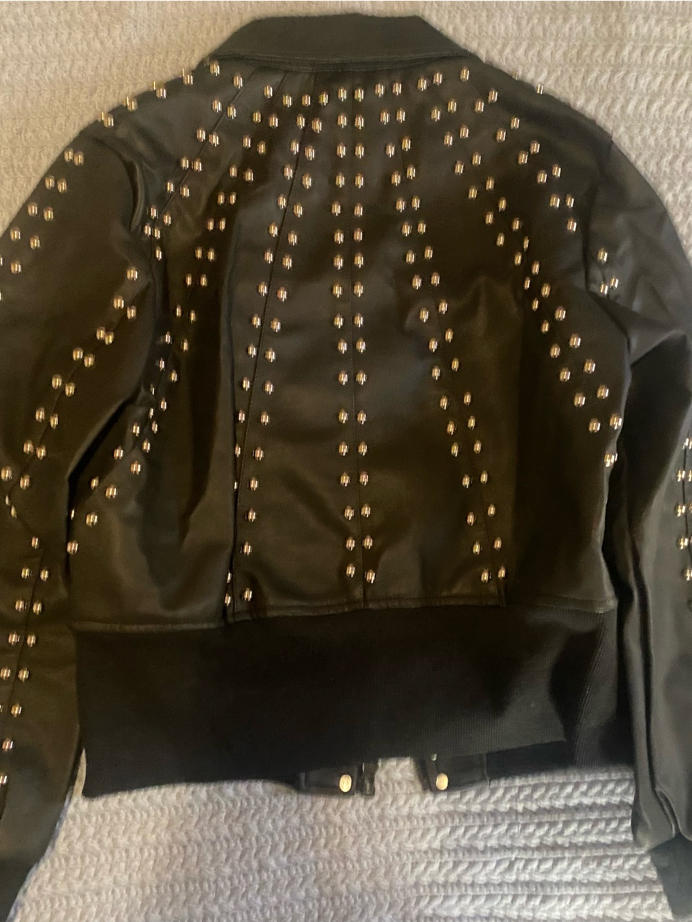 Finesse Black Studded Leather Jacket